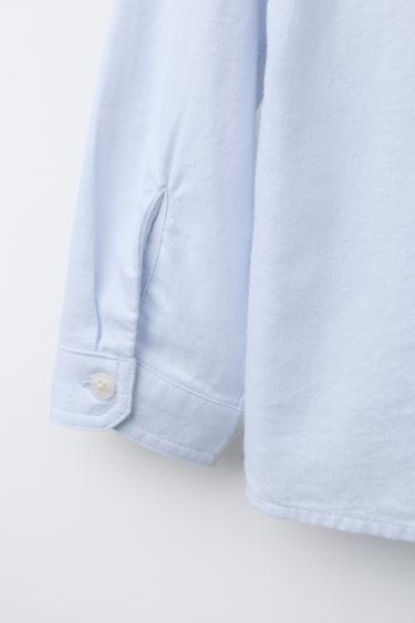 SOFT TOUCH STAND COLLAR SHIRT - Blue by Zara - Image 3