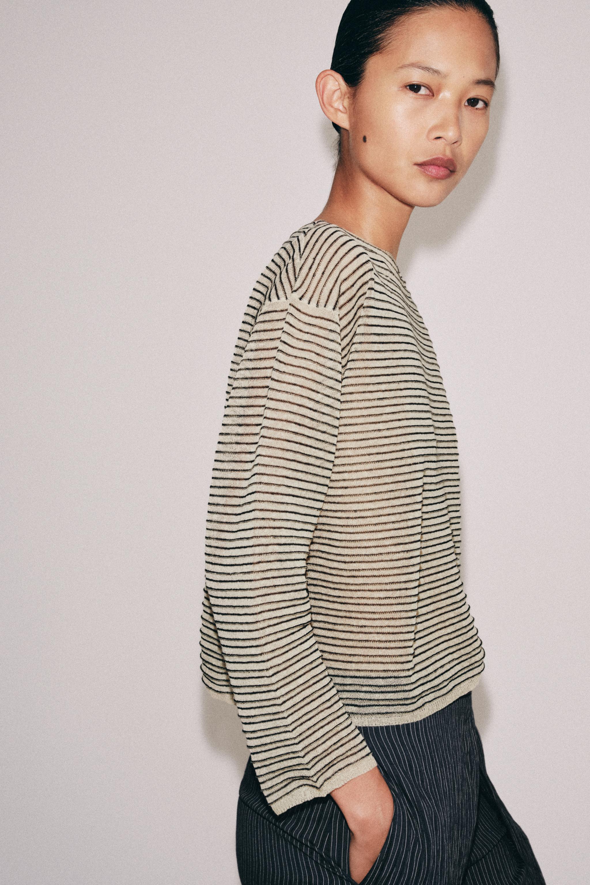 FINE KNIT STRIPED JUMPER