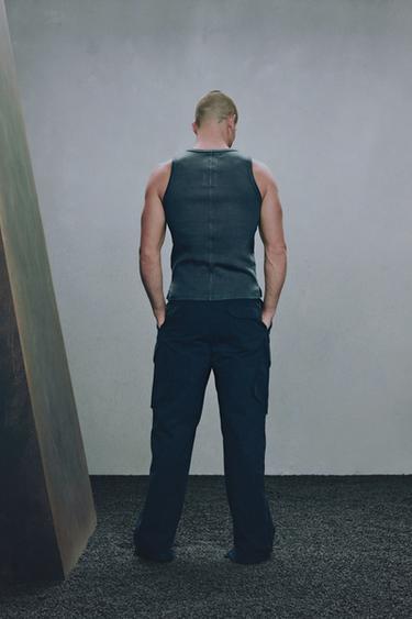 RIBBED TANK TOP X SR_A - Navy blue by Zara - Image 6