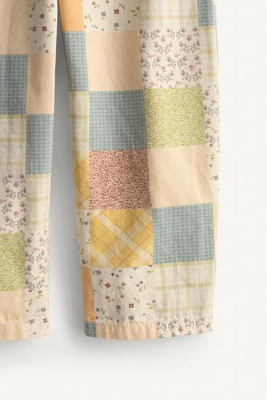 PATCHWORK BARREL TROUSERS - Multicoloured by Zara - Image 10