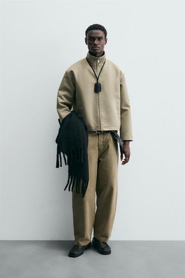 LIMITED EDITION BALLOON FIT SEAMED JEANS - Khaki by Zara - Image 0