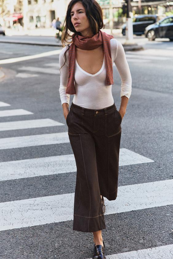 Z1975 MID-WAIST CULOTTES - Brown by Zara - Image 0
