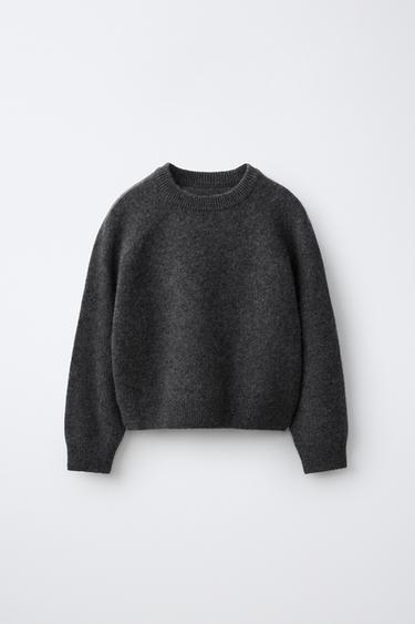 100% CASHMERE JUMPER - Dark anthracite by Zara
