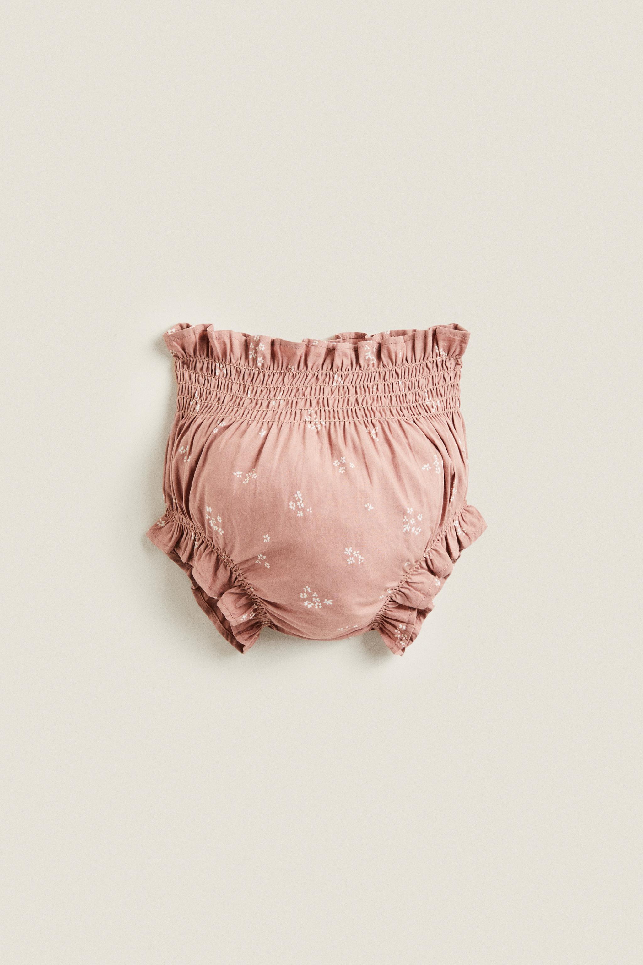 MINI FLORAL PRINT BLOOMERS - Dusty pink | ZARA United States