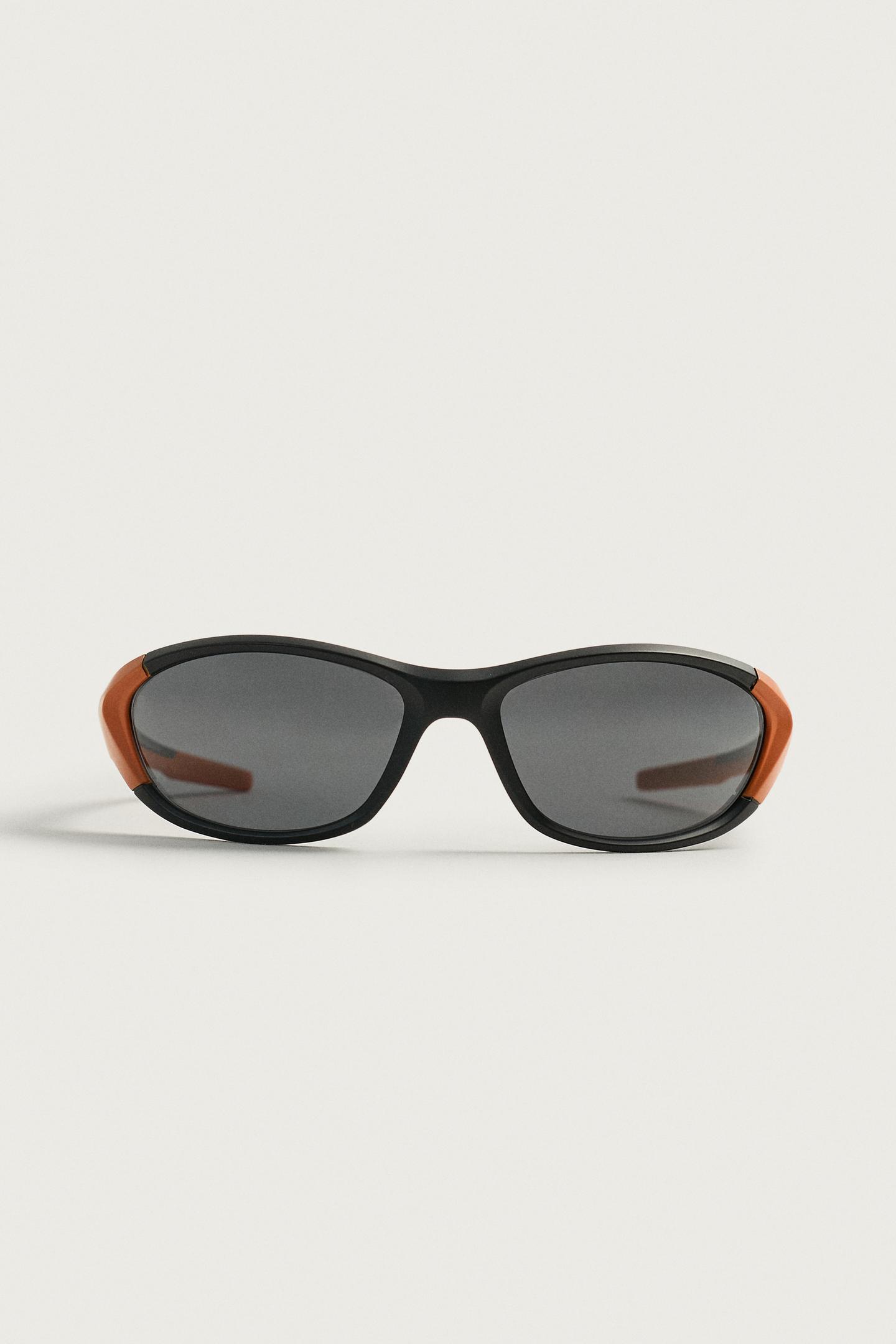 Мужские солнцезащитные очки Zara Oval Sunglasses, цвет: Оранжевый — фото 3