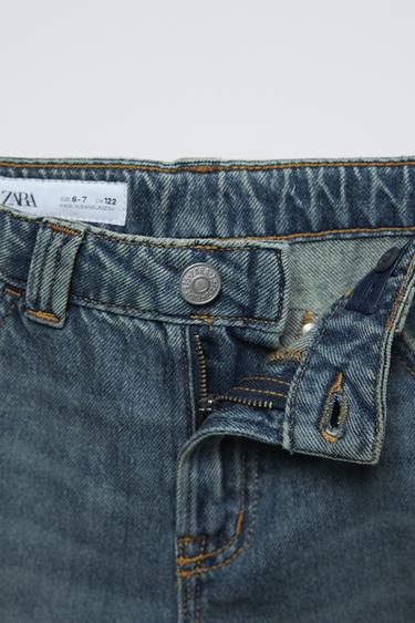 RIPPED WIDE LEG JEANS - Blue by Zara - Image 2