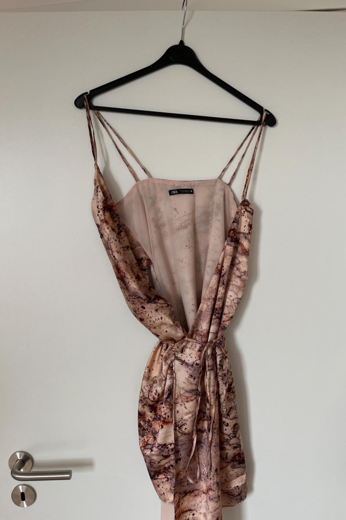 PRINTED SATIN DRESS