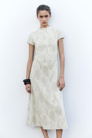ROBE À TEXTURE - Écru / Beige de Zara - Image 1