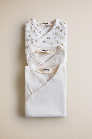 KIDS' CHICK BODYSUIT (SET OF 3) — Oyster-white 1