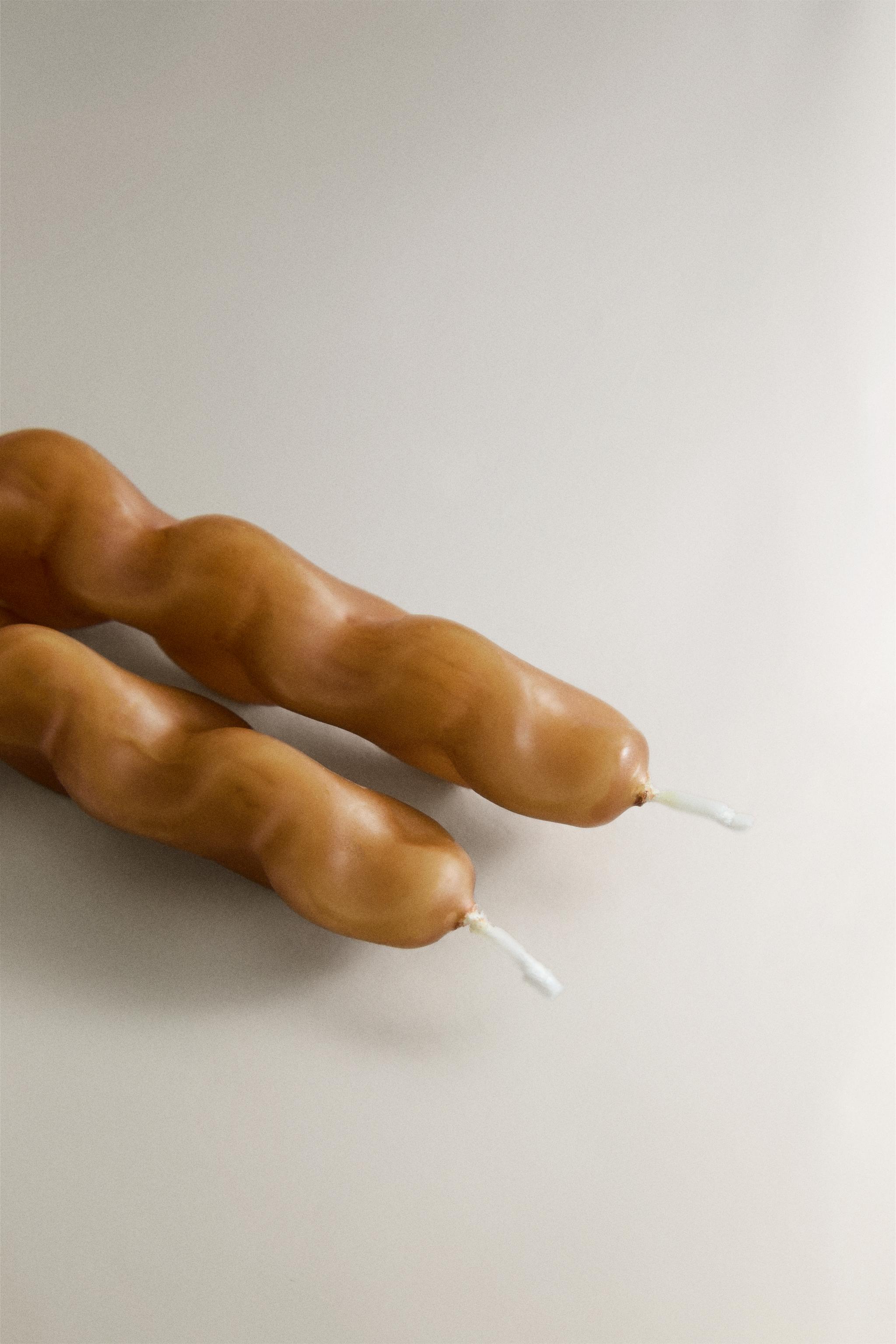 PACK BOUGIES DÉCORATIVES SCULPTURALES (PACK DE 2)