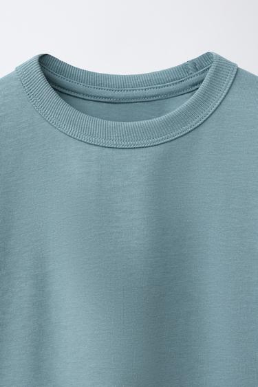 T-SHIRT UNI HEAVY WEIGHT - bleu pétrole délavé de Zara - Image 2
