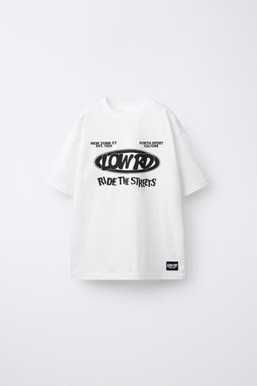 CAMISETA ESTAMPADO TEXTO - Blanco de Zara