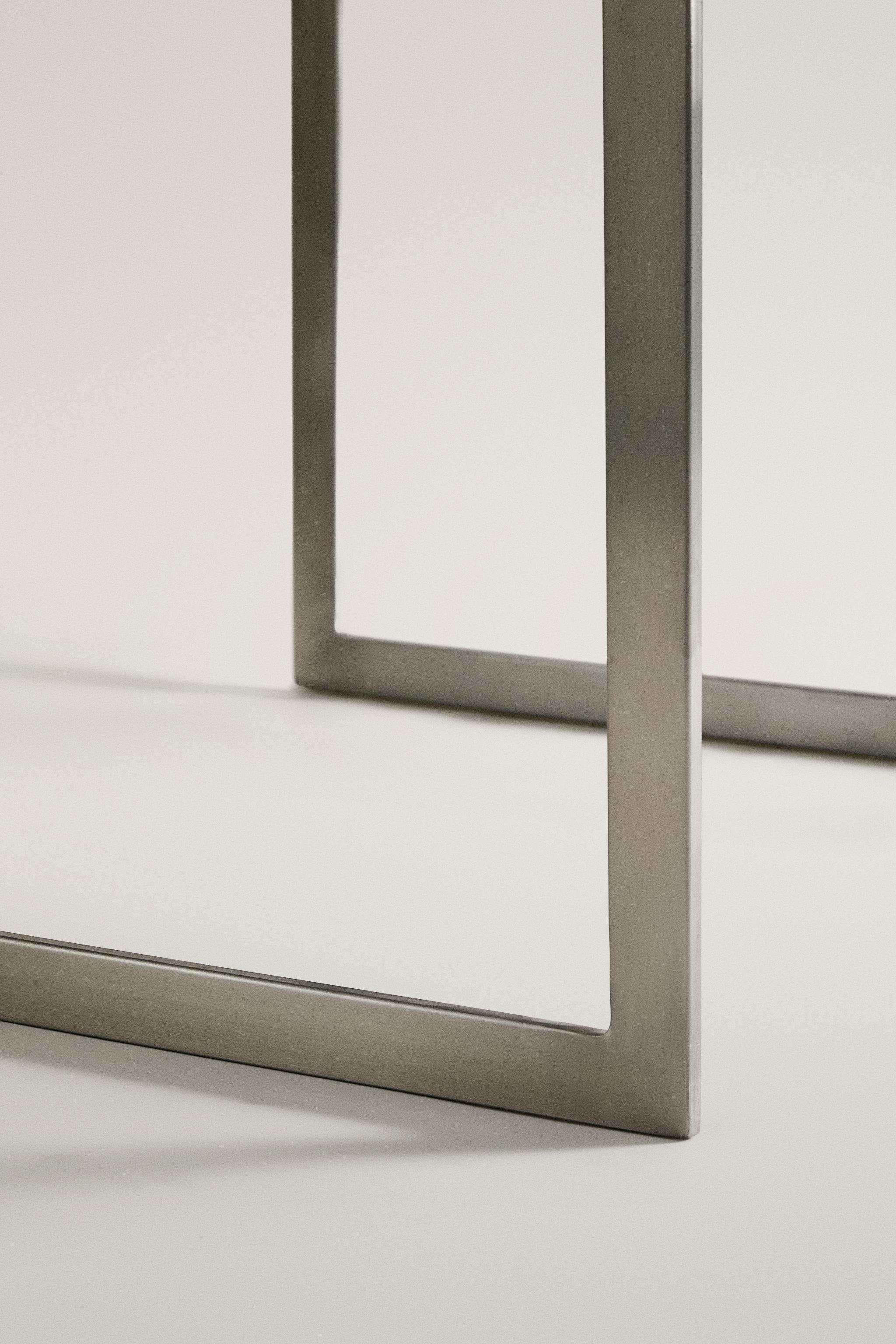 SQUARE STAINLESS STEEL SIDE TABLE - Silver | ZARA United States