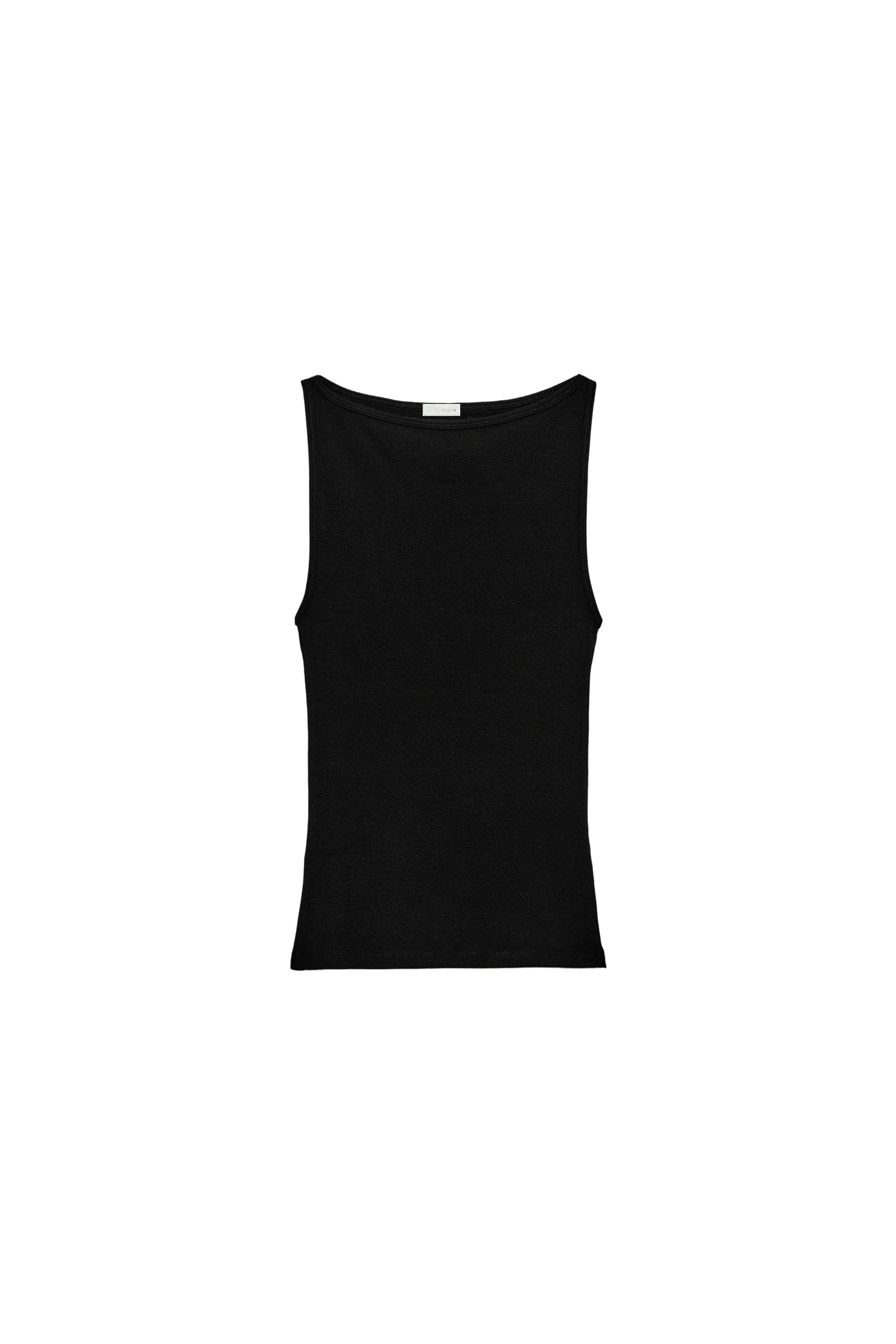 ミニマルノースリーブTシャツ - ストロベリー・ピンク | ZARA Japan / 日本