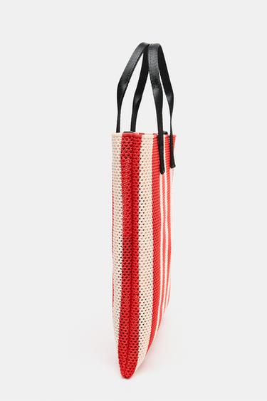 CUT-OUT EFFECT MINI TOTE BAG - Red by Zara - Image 5