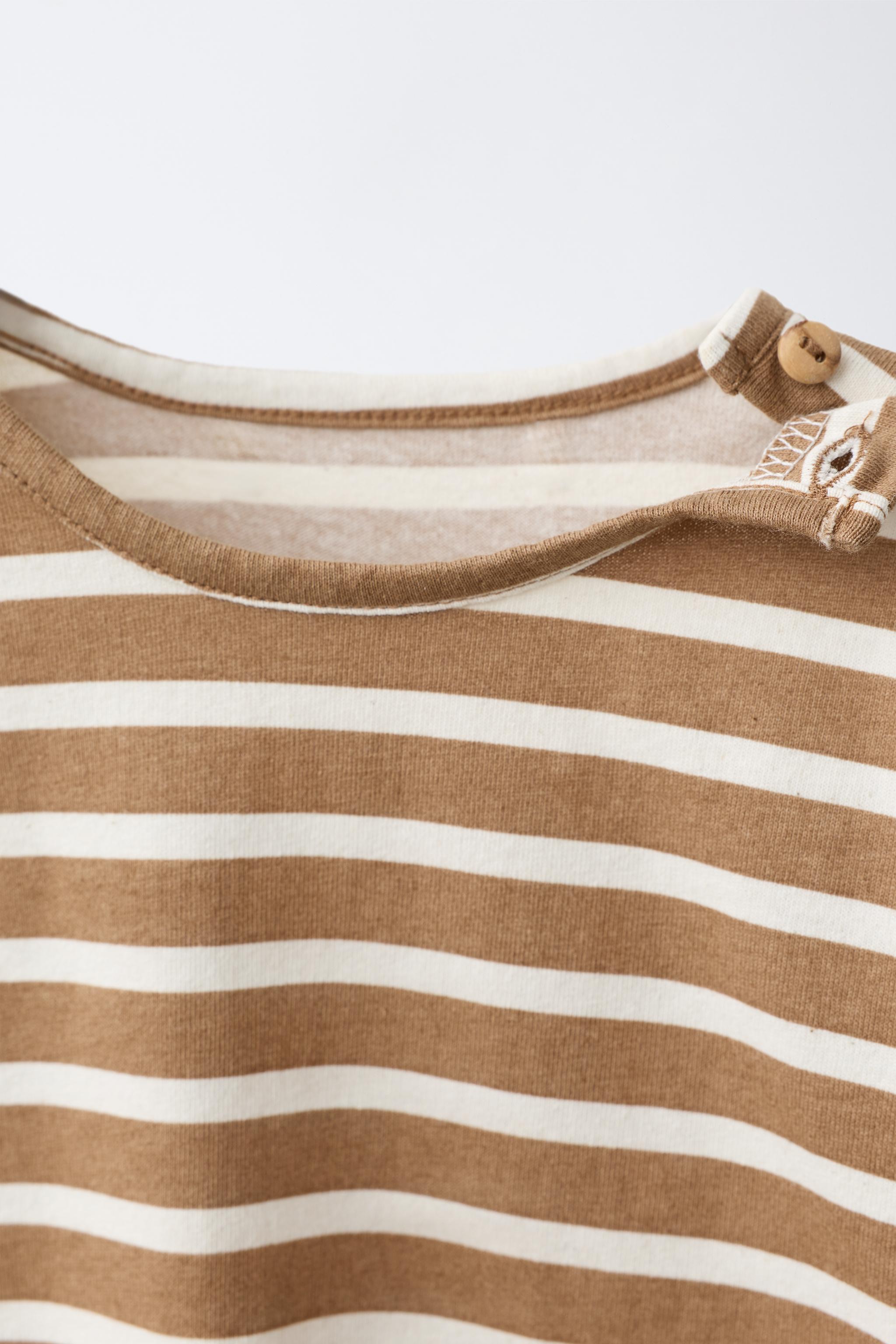 Детские футболки Zara STRIPE PRINT T-SHIRT — фото 3