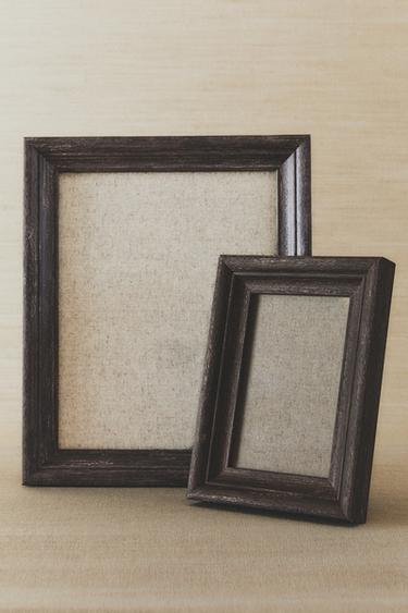 MATTE WOODEN PHOTO FRAME - Dark grey by Zara