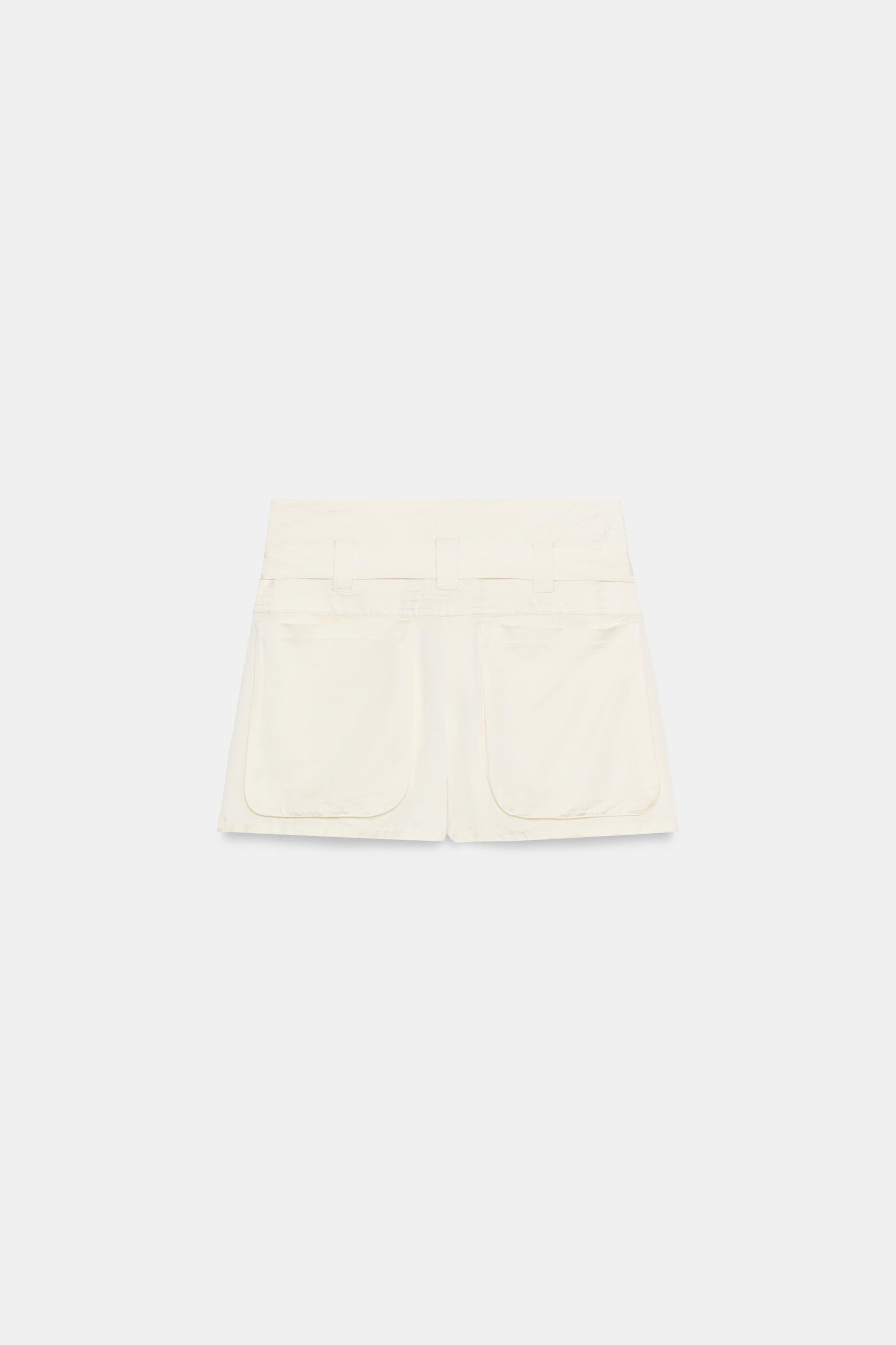 Женские шорты Zara ZW COLLECTION EMBROIDERED BERMUDA SHORTS — фото 7