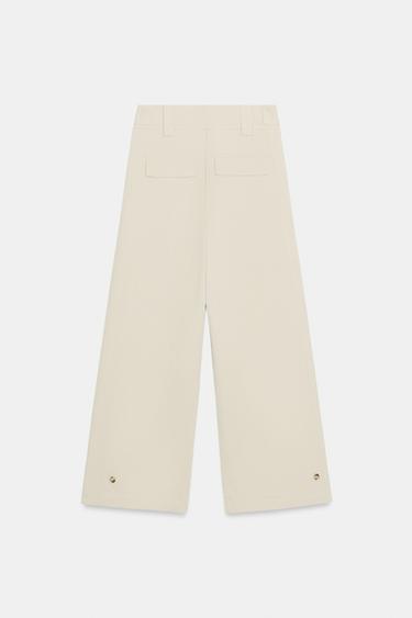 JUPE-CULOTTE TAILLE HAUTE - Écru moyen de Zara - Image 7