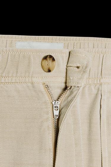 TROUSERS WITH ELASTIC WAIST - Beige by Zara