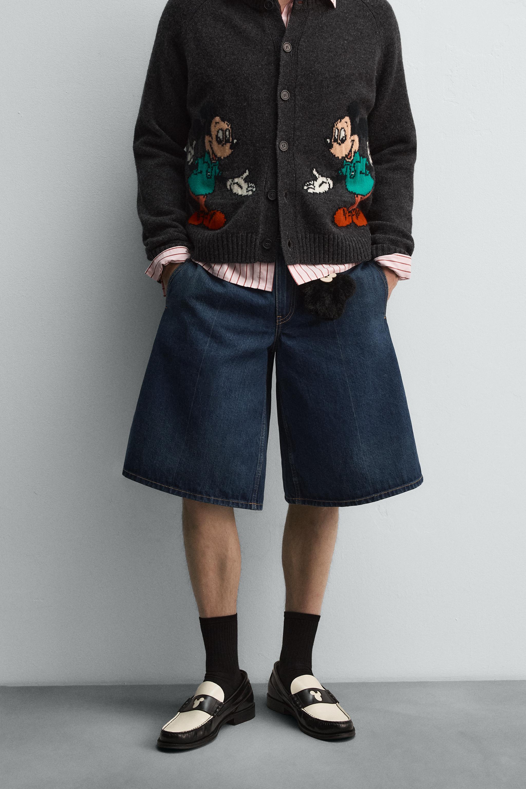 BERMUDA JORTS DENIM HARRY LAMBERT FOR ZARA X DISNEY - バイオレット