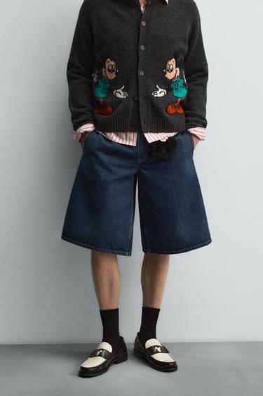 DENIM BERMUDA JORTS HARRY LAMBERT FOR ZARA X DISNEY - Indigo by Zara