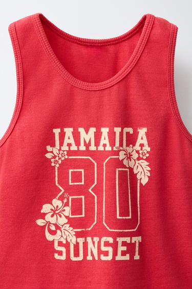 VARSITY PRINT TOP - Red by Zara - Image 2