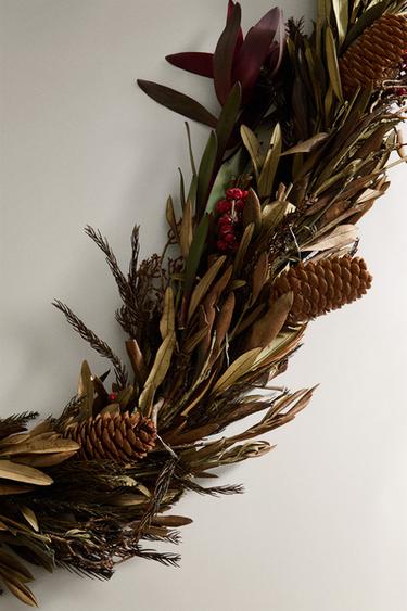 CHRISTMAS OLIVE LEAF LIGHT-UP GARLAND - Green by Zara - Image 2