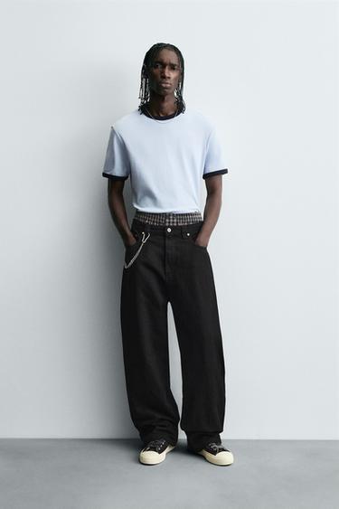 JEANS BALLOON FIT - أسود الخاص بـ Zara