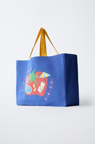 SAC SHOPPER IMPRIMÉ CASA LAWA X ZARA KIDS - Bleu de Zara - Image 1