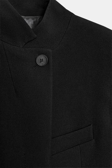 ZW COLLECTION CROPPED SHORT SLEEVE BLAZER - Black by Zara - Image 5