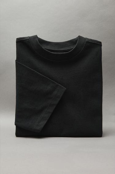EFFEN T-SHIRT MEDIUM WEIGHT - Zwart van Zara