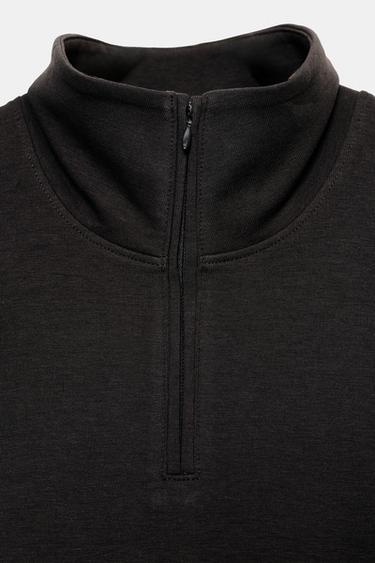 INTERLOCK POLO SWEATSHIRT - Dark charcoal grey by Zara - Image 3