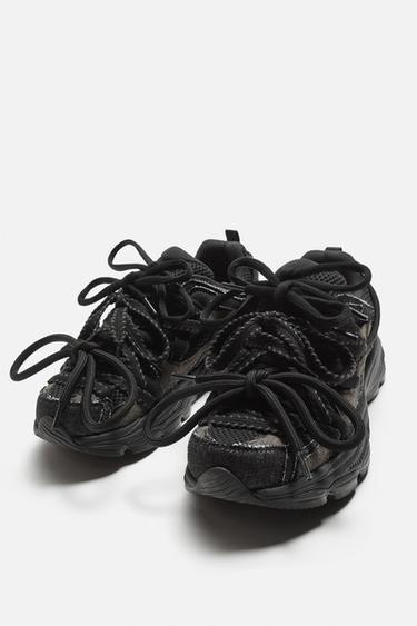 BASKET MULTI-LACETS - Noir de Zara - Image 3