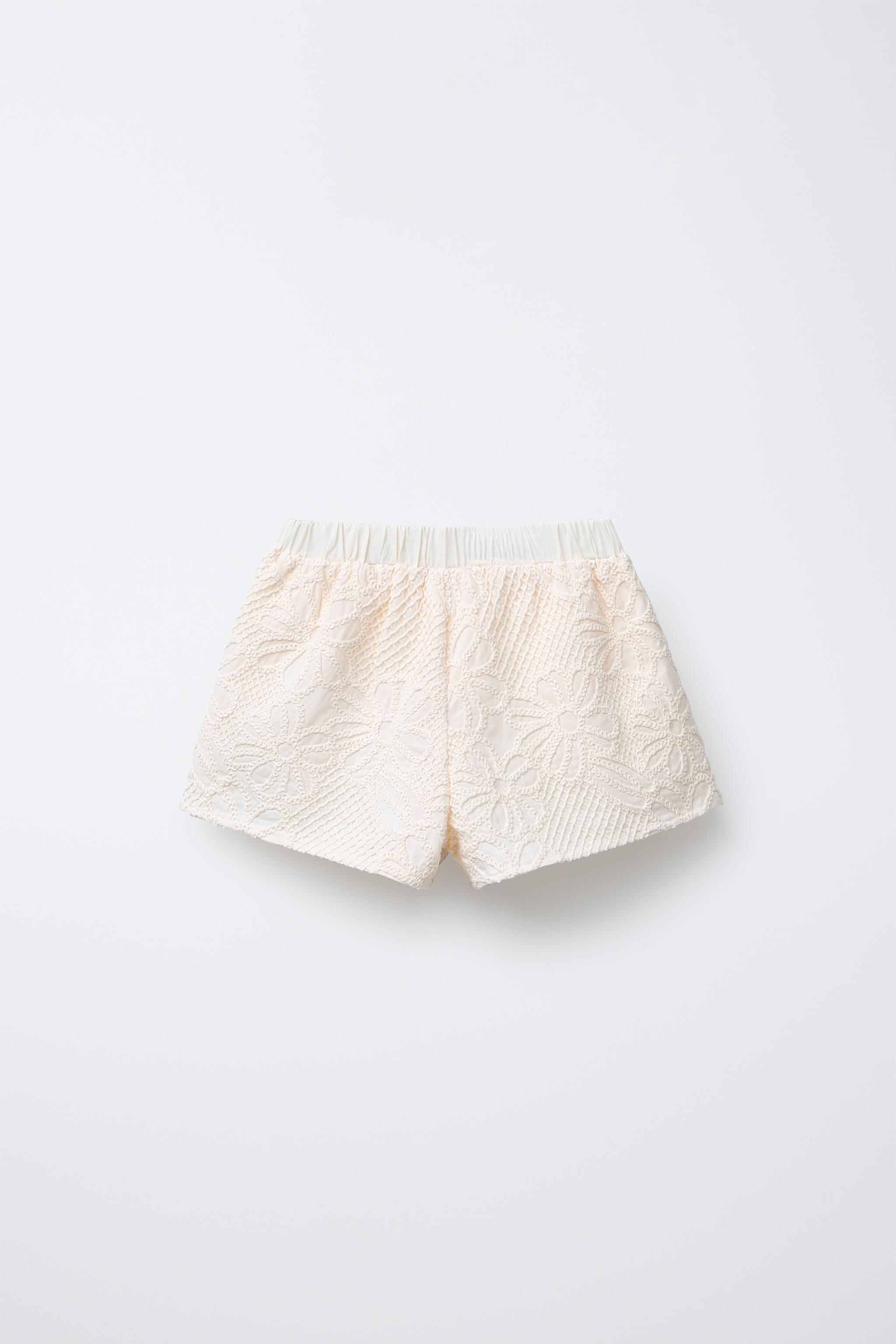 クロシェ編みバミューダパンツ - エクリュ | ZARA Japan / 日本