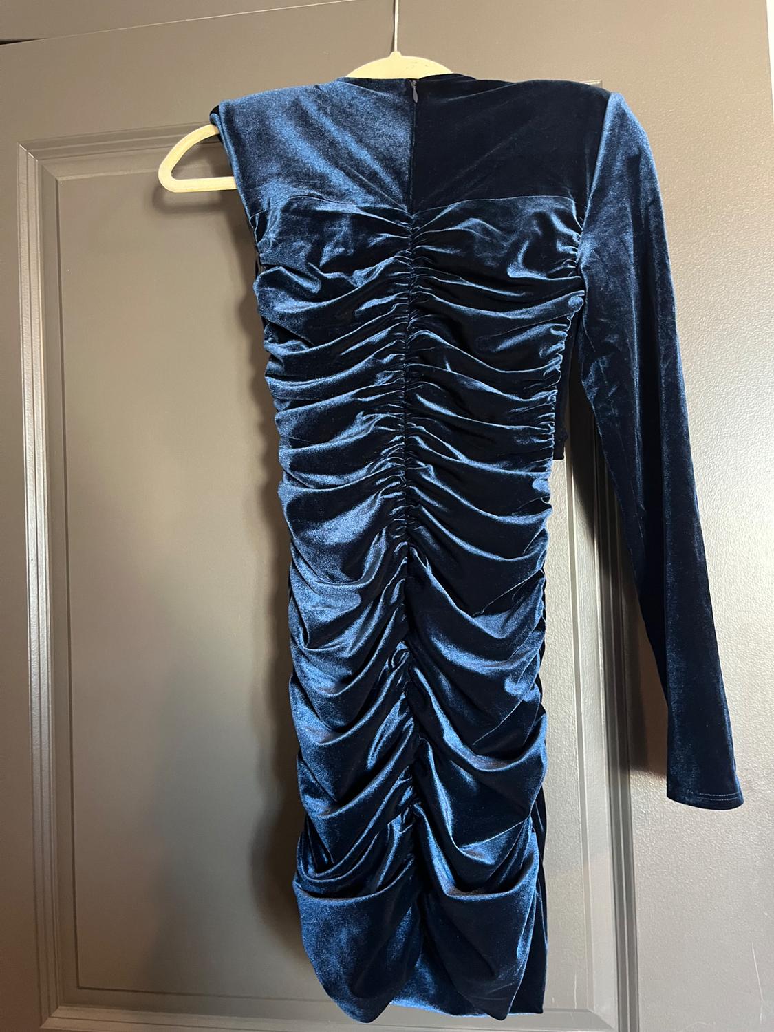 CUT OUT VELVET DRESS ZW COLLECTION - Image 7