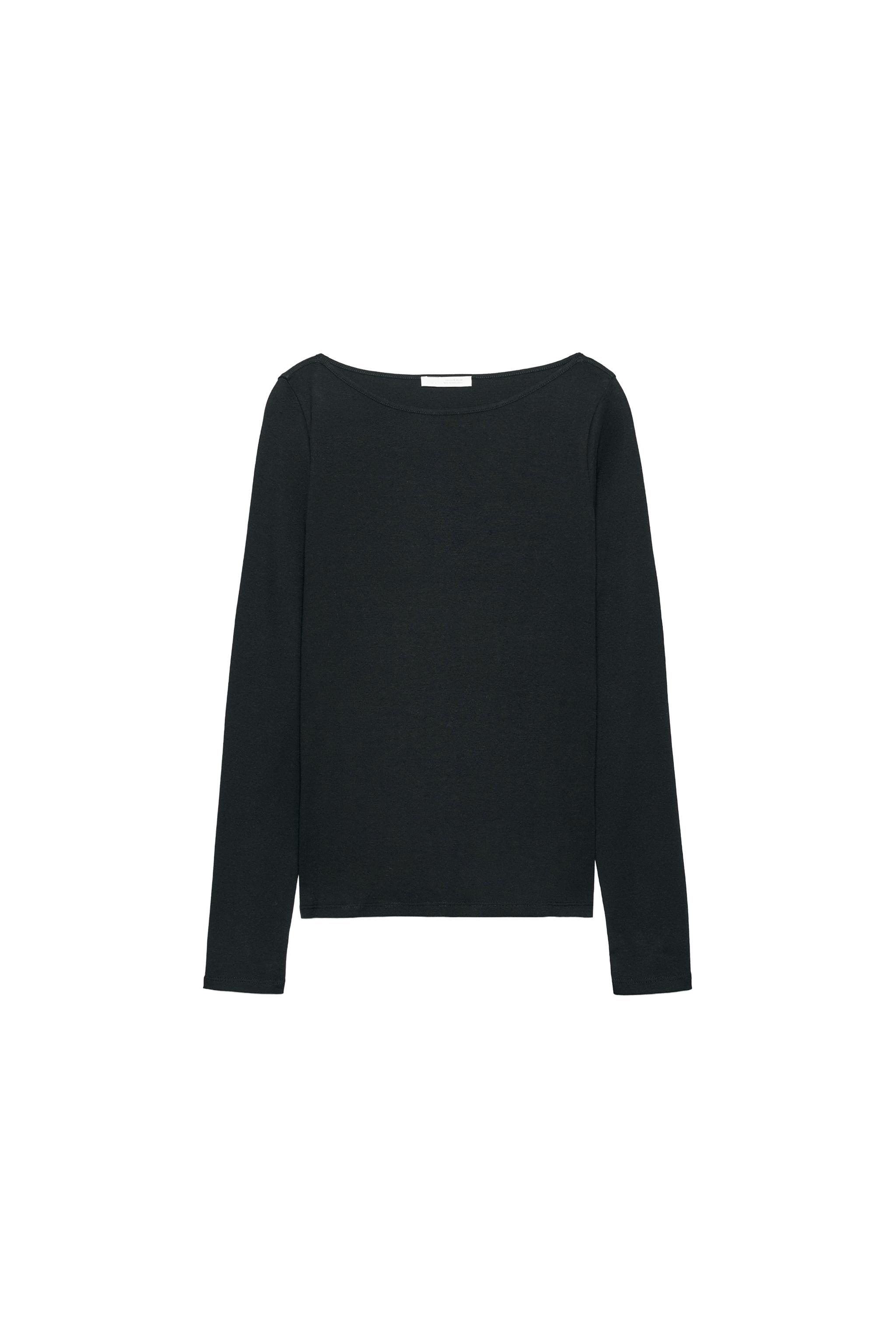BOAT NECK T-SHIRT - striped | ZARA United States