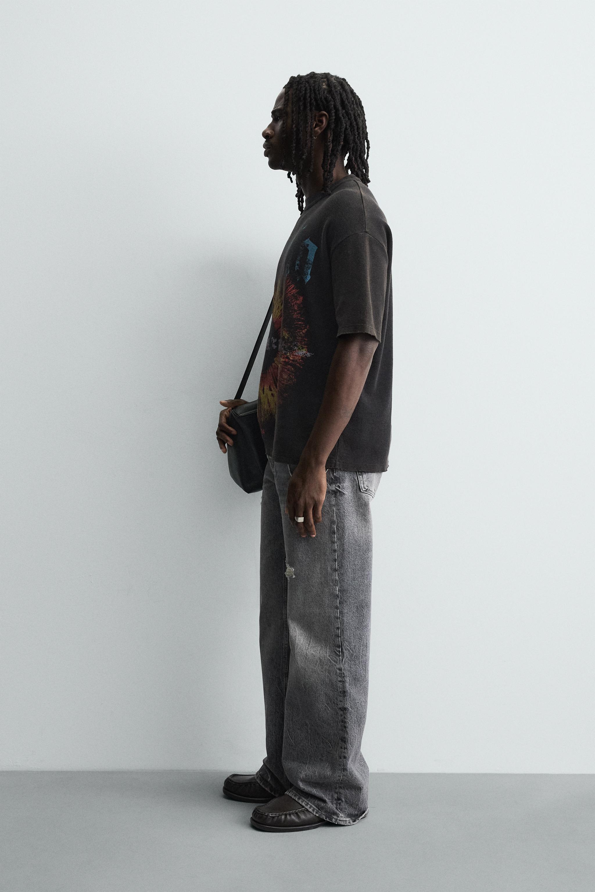 COMBINED PRINT KNIT T-SHIRT