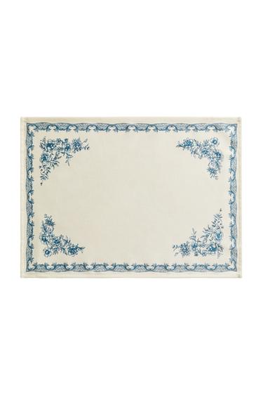 CONJUNTO DE JOGO AMERICANO DE CETIM ESTAMPADO (CONJUNTO DE 2) - Azul da Zara