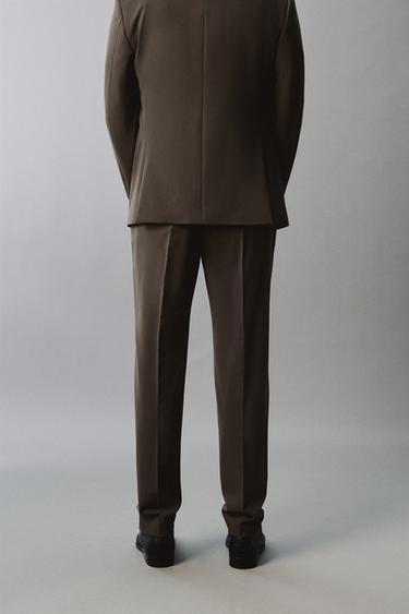 PANTALON DE COSTUME CONFORT - Marron / Taupe de Zara - Image 2