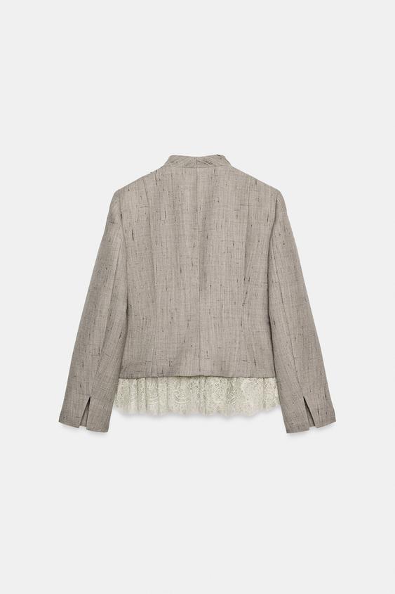 BLAZER COMBINÉE AVEC LAINE ZW COLLECTION - Beige de Zara - Image 11