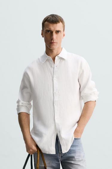 100% LINEN LIMITED EDITION SHIRT - White by Zara