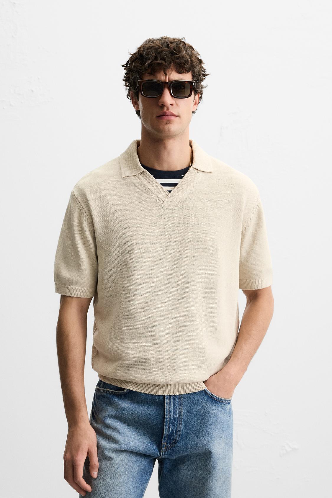 TEXTURED KNIT POLO