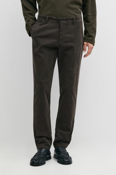 Slim fit corduroy pants — Gray 2