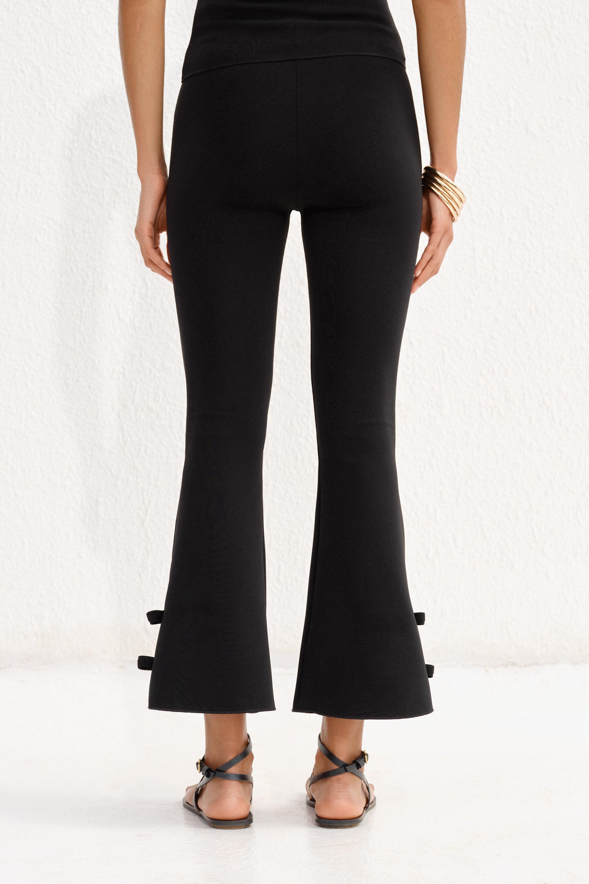 ストレッチFLAREドローストリングレギンス - ブラック | ZARA