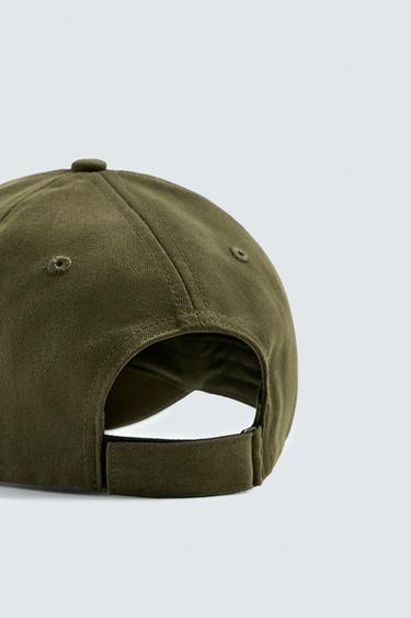 CAP WITH LETTER PATCH - Khaki by Zara - Image 3