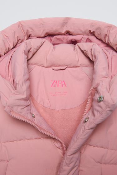 VESTE MATELASSÉE À CAPUCHE - Rose de Zara - Image 2