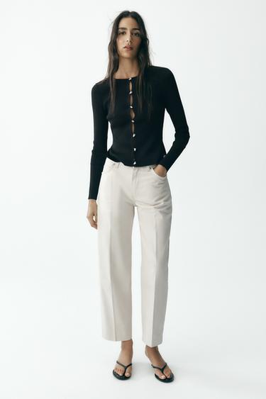 RIBBED KNIT TOP - Black by Zara - Image 0