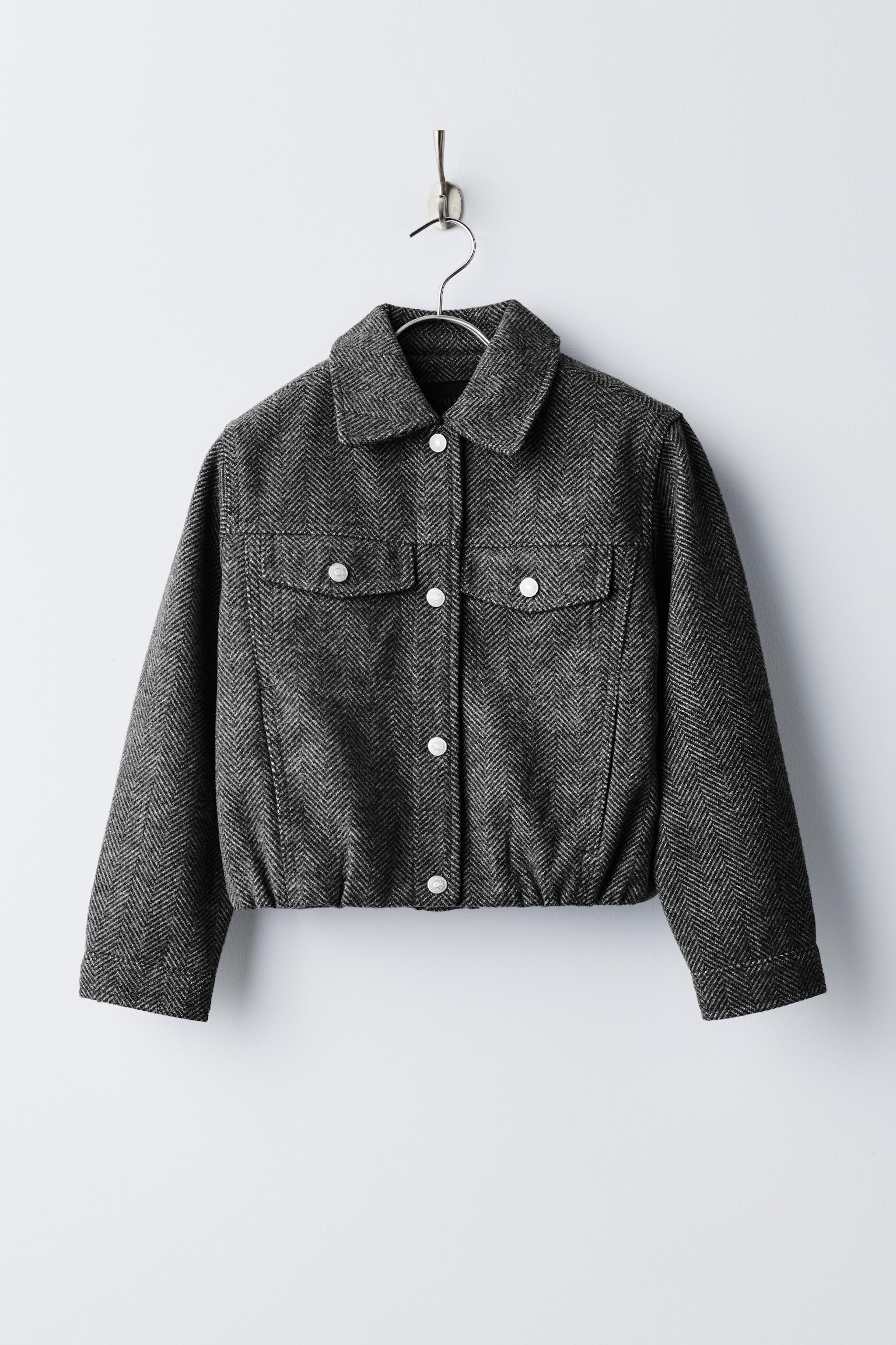 SOFT BUBBLE JACKET — Black / White