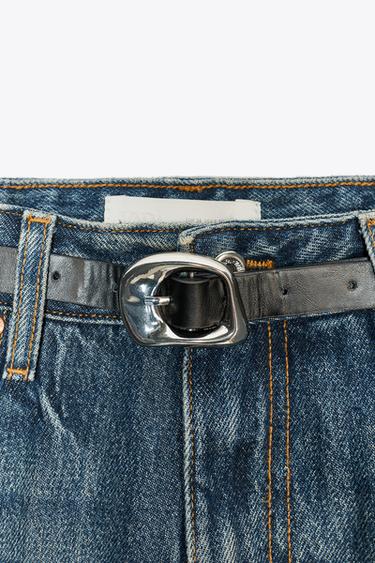 JEAN Z1975 CULOTTE TAILLE HAUTE CEINTURE - Bleu de Zara - Image 9